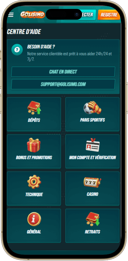 Golisimo Casino Service à la clientèle